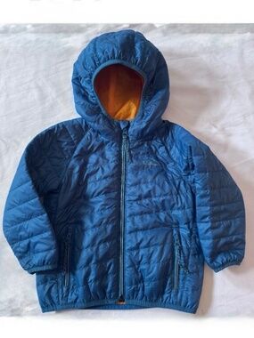 L.L.Bean Toddler 2T PrimaLoft Lightweight Insulated Hooded Jacket Blue EUC